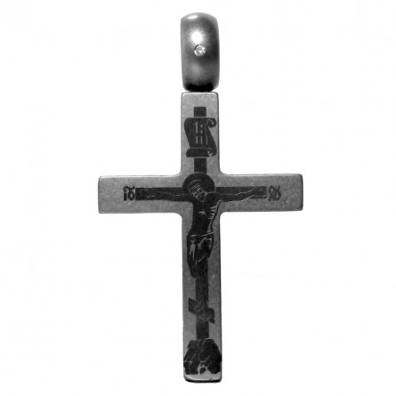 Крест из титана с бриллиантом Т54-2