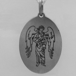 Образец гравировки на кулоне "Ангел"